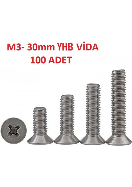 Bul End M3 30MM. Metrik3 Yhb Vida 100 Adet