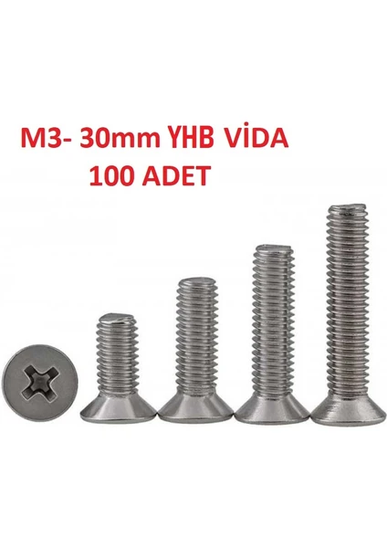 Bul End M3 30MM. Metrik3 Yhb Vida 100 Adet