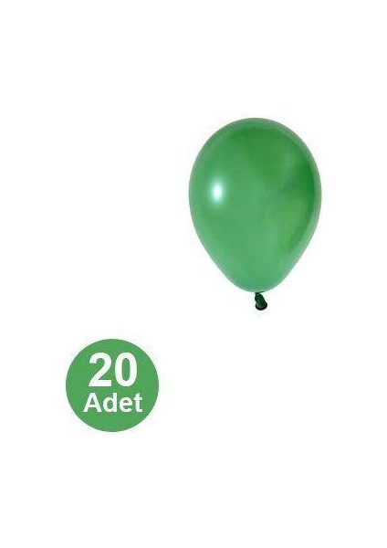 5 Inch Pastel Mini Yeşil Balon 20 Adet