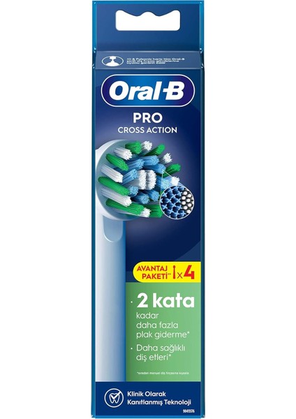 Şarjlı Diş Fırçası Yedek Başlığı Cross Action X-Filament 4 Adet Ürün