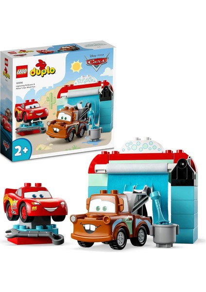 Duplo® | Disney ve Pixar Arabalar Şimşek Mcqueen ve Mater'in Oto Yıkama Eğlencesi 10996-2 Yaş ve Üzeri Için Yaratıcı Oyuncak Yapım Seti (29 Parça)