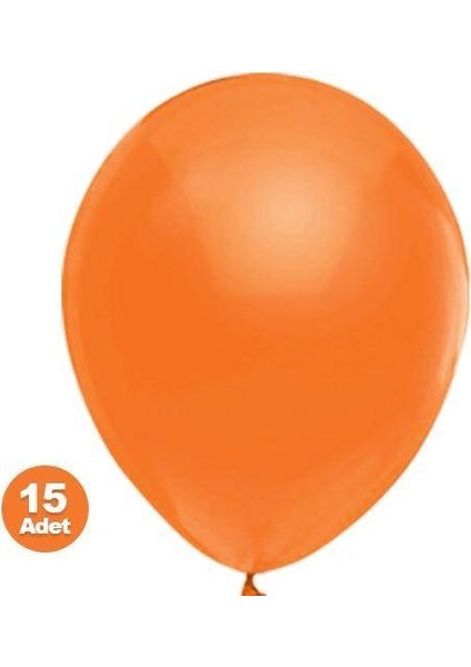 Turuncu Balon Metalik 15 Adet
