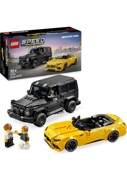 Speed Champions Mercedes-Amg G 63 ve Mercedes-Amg Sl 63 76924, 10 Yaş ve Üzeri Araç Tutkunları Için 2 Inşa Edilebilen Model Içeren Yaratıcı Oyuncak Yapım Seti (808 Parça)