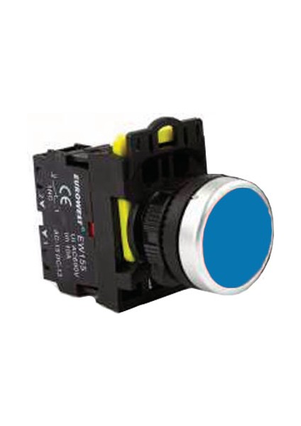 A5-21 Yaylı Buton Mavi 1no 22 mm