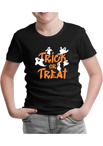 Cadılar Bayramı - Şaka Mı Şeker Mi Siyah Çocuk Tshirt