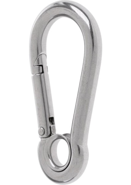 Paslanmaz Çelik Karabina Yaylı Klips Dış D Şekilli Anahtarlık I 5 x 50 mm Için (Yurt Dışından)