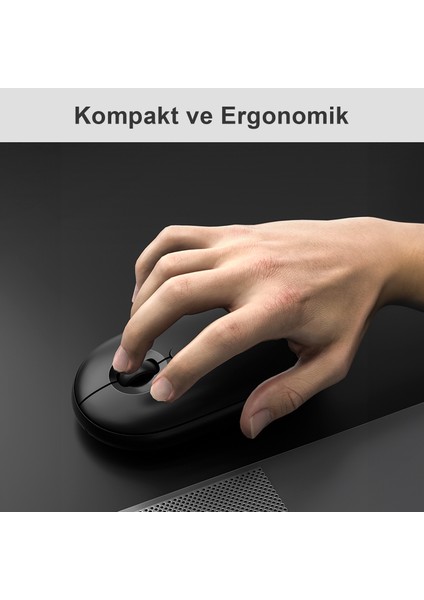 Lenovo Lecoo WS212 Kablosuz 1600DPI 4 Tuşlu Optik Mouse Beyaz & Mavi