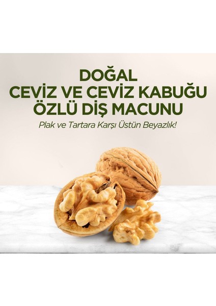 Doğal Ceviz ve Ceviz Kabuğu Özlü Diş Macunu 90 ml 12 Adet
