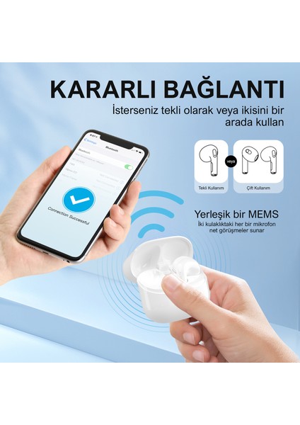 Tw5 Soundcraft Bluetooth 5.3 Çift Mikrofonlu Tws Kablosuz Kulak Içi Kulaklık