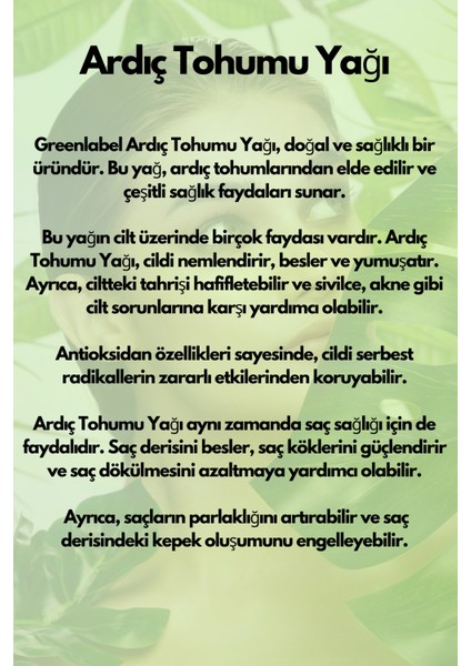 Green Label Ardıç Tohumu Yağı %100 Doğal Ve Saf 20ml