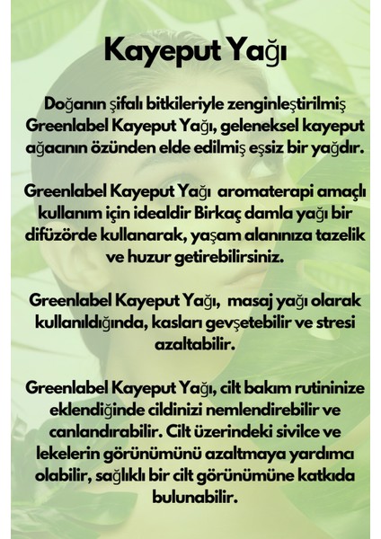 Kayeput Yağı %100 Doğal Ve Saf 10ml