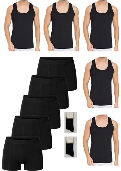 Erkek %100 Pamuklu Erkek Atlet-Boxer Takım 2 Çift Çorap Hediyeli Avantajı fiyatları