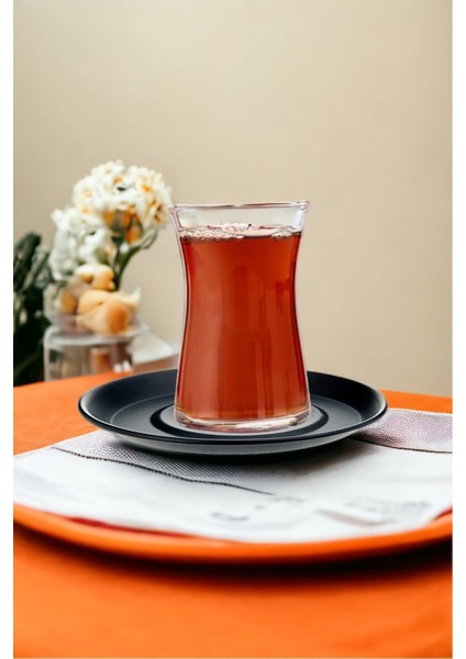 Romantik Çay Tabağı - 6 Lı Set