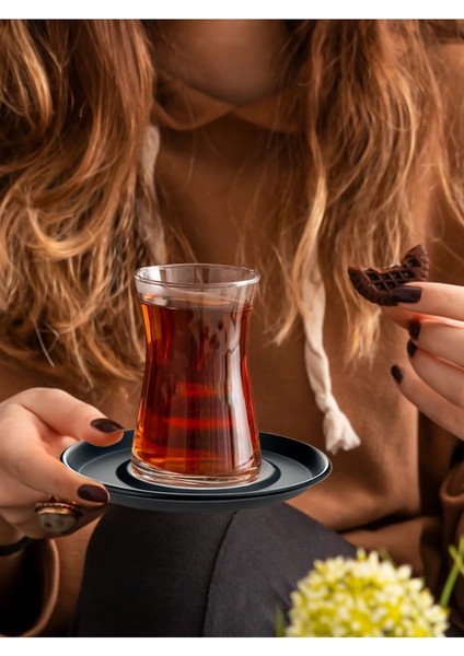 Romantik Çay Tabağı - 6 Lı Set