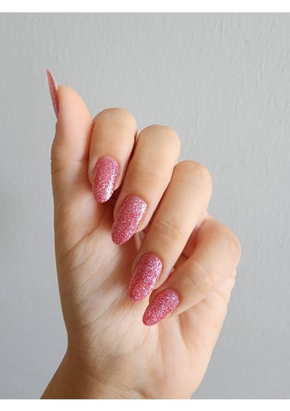 Glitter Simli Oje Pembe No:12