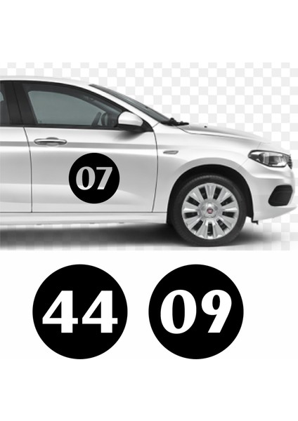 Kişiye Özel 2 Adet Numara Motosiklet Araba Oto Sticker 00099 modelleri