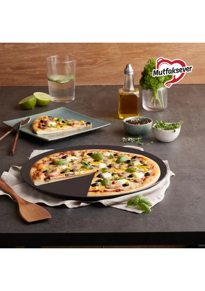 Mutfaksever Biogranit Pizza Tavası 32 cm Black