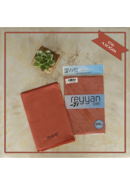 Ipek Düz Renk Dikişsiz Oyalık Yazma 100 Açık Soğan 036