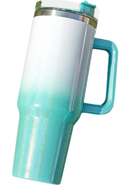Kamp Piknik Açık Beyaz ve Yeşil Için Saplı Sızdırmaz Kahve Tumbler ile 40OZ Tumbler (Yurt Dışından)