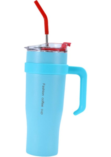 Büyük Kapasiteli Yalıtımlı Pipetli - 40OZ Mavi (Yurt Dışından) indirimleri