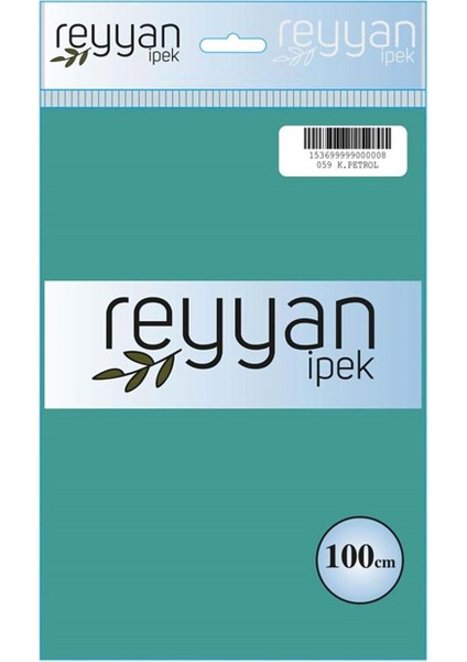 Düz Renk Poşetli Yazma 100 cm Koyu Petrol 059