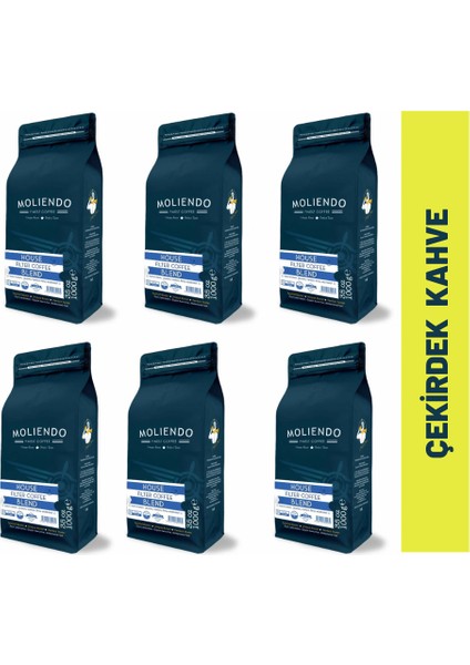 Moliendo House Blend Filtre Kahve Avantaj Paketi (Çekirdek Kahve) 6*1000 g