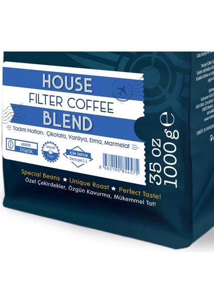 Moliendo House Blend Filtre Kahve Avantaj Paketi (Çekirdek Kahve) 6*1000 g