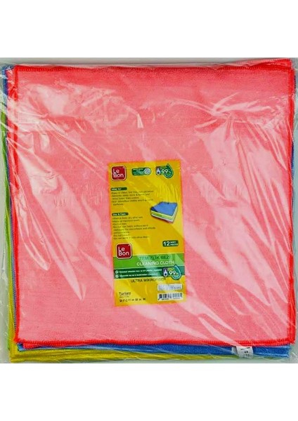 Temizlik Bezi Ultra Mikrofiber Overlok Dikişli 12'li/cleanıng Cloth