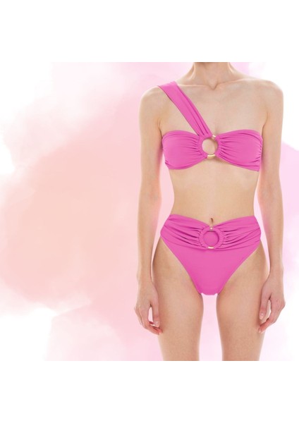 Straplez Pembe Bikini Takım