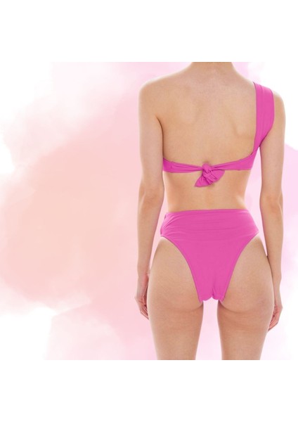 Straplez Pembe Bikini Takım