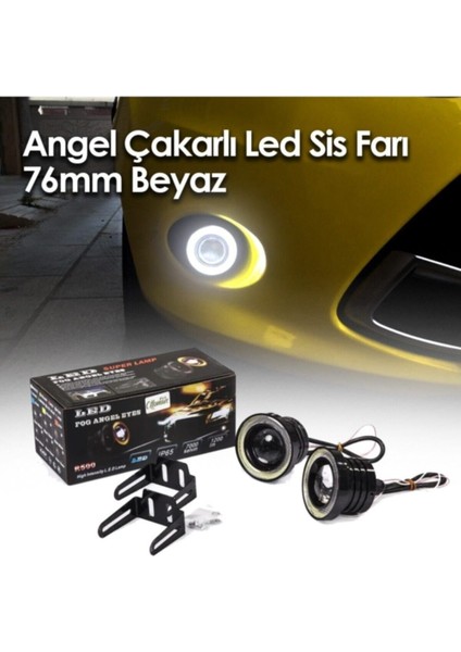 Angel LED Lamba Mercek Gündüz Sis Farı 76 mm Beyaz