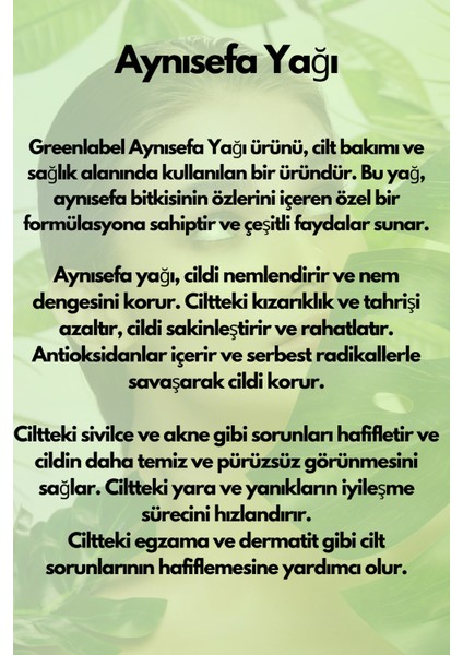 Green Label Aynısefa Yağı 20 ml