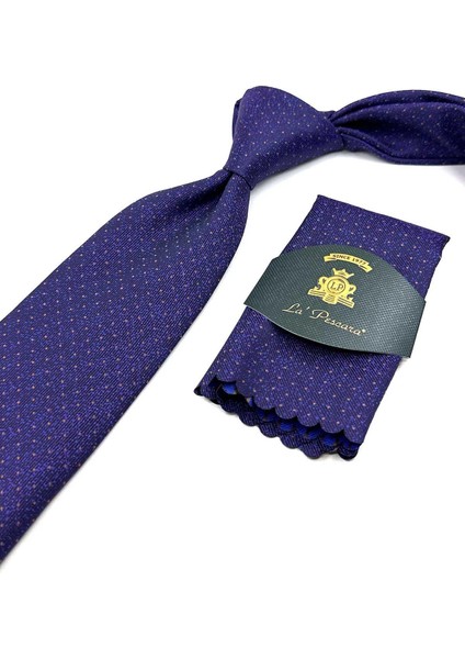 Mürdüm Nokta Desen Mendilli Klasik Kravat KK12520 fiyatları