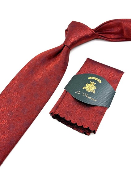 Turuncu Motif Desen Mendilli Klasik Kravat KK12546 fiyatları
