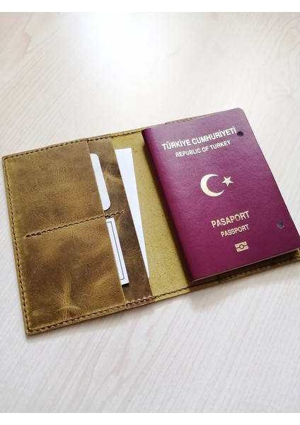 Kişiye Özel İsimli Pasaport Kılıfı Deri Cüzdanı Limon Yeşil MP25 modelleri