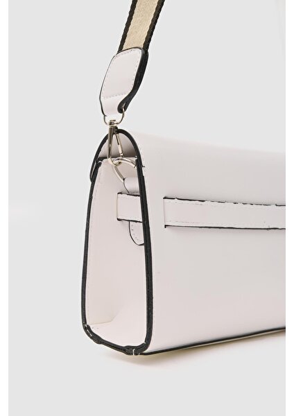 Shule Bags Kelly Kilitli Beyaz Clutch Bag