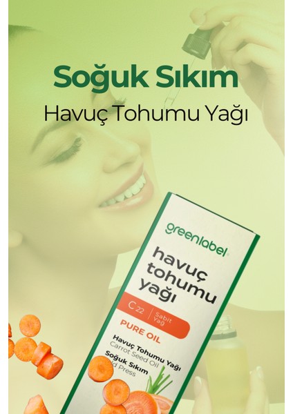 Havuç Tohumu Yağı Soğuk Sıkım %100 Doğal Ve Saf Bronzlaştırıcı 20ml