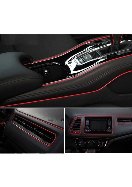 Trim Fitil Kırmızı Yeni Nesil Araç Içi Ip Şerit Balık Sırtı Nikelajlı 5 Metre modelleri