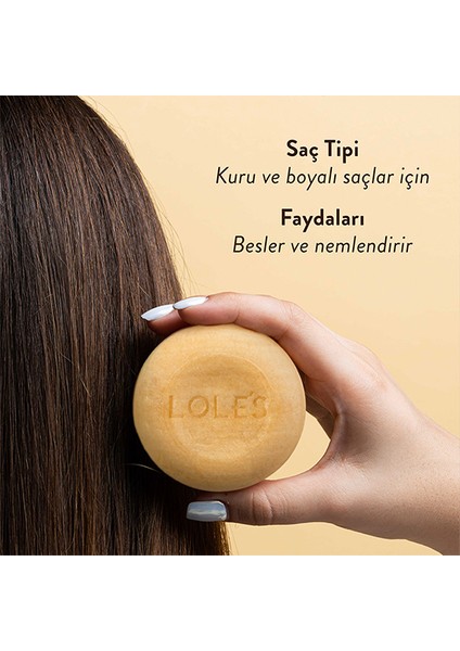 Katı Şampuan Ve Saç Kremi, Badem Yağı, Kuru Ve Boyalı Saçlar Için, Nemlendirici, %99 Doğal, 100g