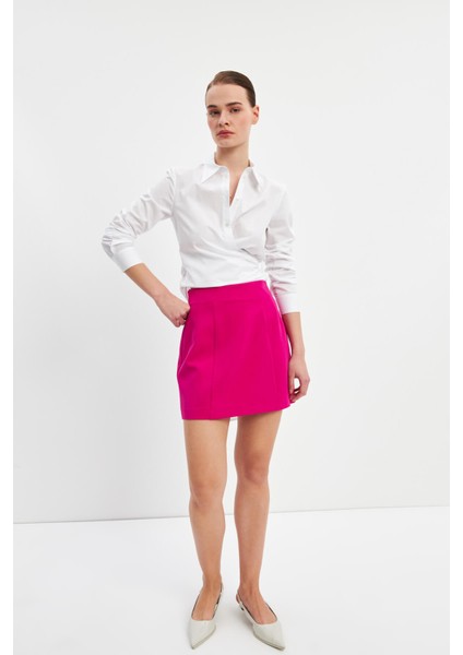 Pembe Krep Mini Etek modelleri