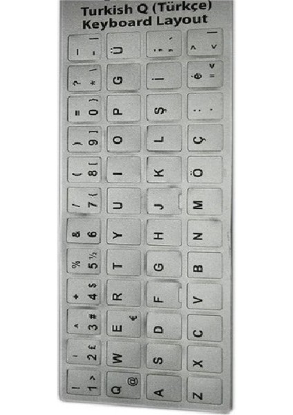 Türkçe Grı Klavye Stiker Çok Az Az Öde !!! Turkısh Grey Keyboard Layout Stıcker Buy More Pay Less !!!