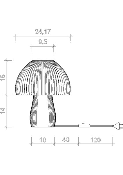Mushroom Modern Abajur / Mantar Abajur