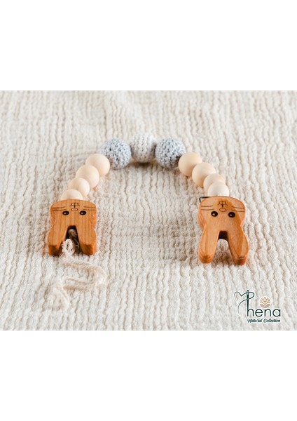 Amigurumi Tavşan Figürlü Emzik Askısı
