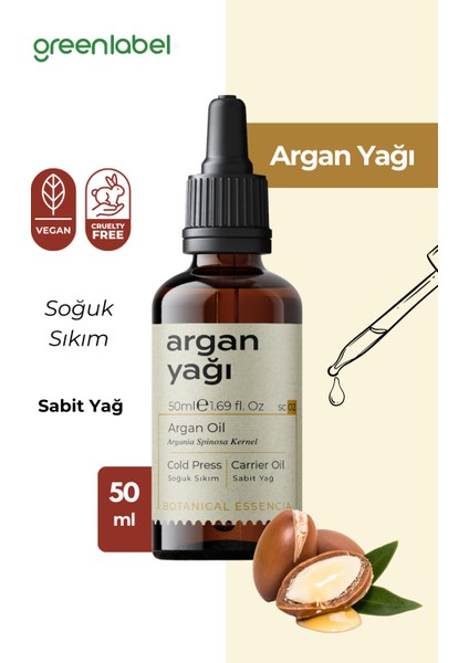 Argan Yağı Soğuk Sıkım %100 Doğal Ve Saf 50 ml