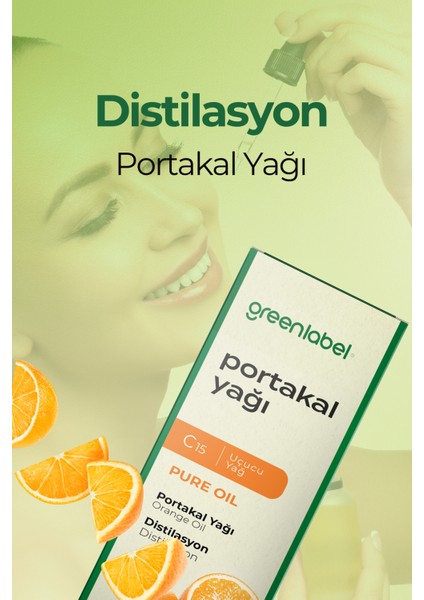 Green Label Portakal Yağı Soğuk Sıkım %100 Doğal Ve Saf 20ml