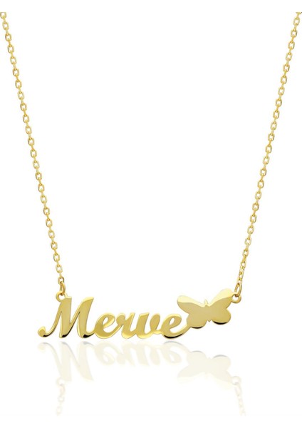Yatay Isim Kelebek Kolye