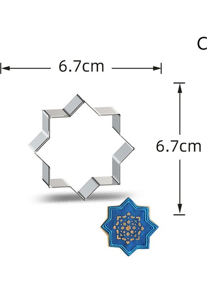 Açık Sarı Stil Bayram Dikdörtgen Yıldız Deve Kilise Kurabiye Kalıpları Dıy Pasta Pişirme Mutfak Araçları Ramadan Kareem Paslanmaz Çelik (Yurt Dışından)