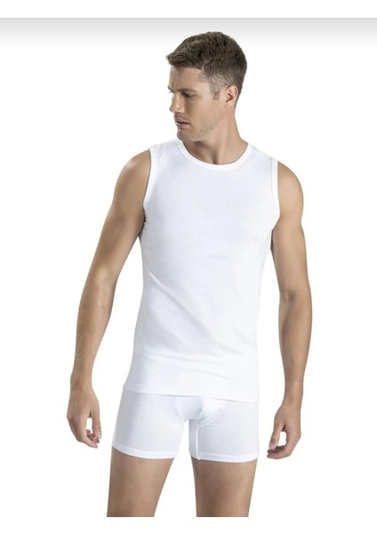126 Erkek Sıfır Yaka Sıfır Kol Fanila Atlet 10 Adet