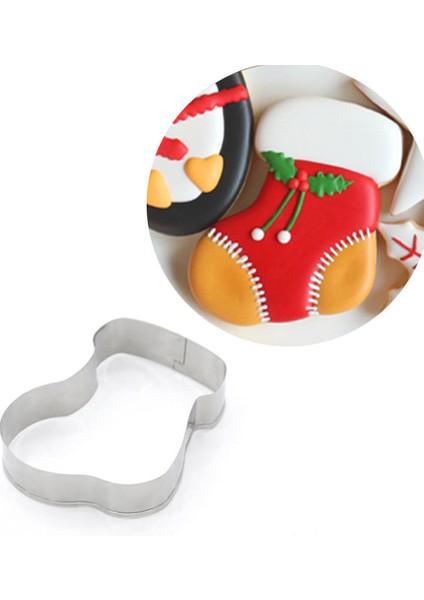 Koltuk Değneği Stili Mutlu Noel Kurabiye Kesici Xms Tema Kar Tanesi Noel Baba Pasta Kalıbı Paslanmaz Çelik Bisküvi Kalıp Fırın Aracı (Yurt Dışından)