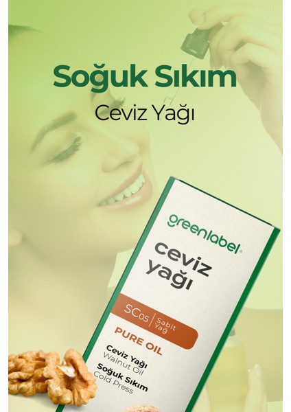 Ceviz Yağı Soğuk Sıkım %100 Doğal Ve Saf 50ml